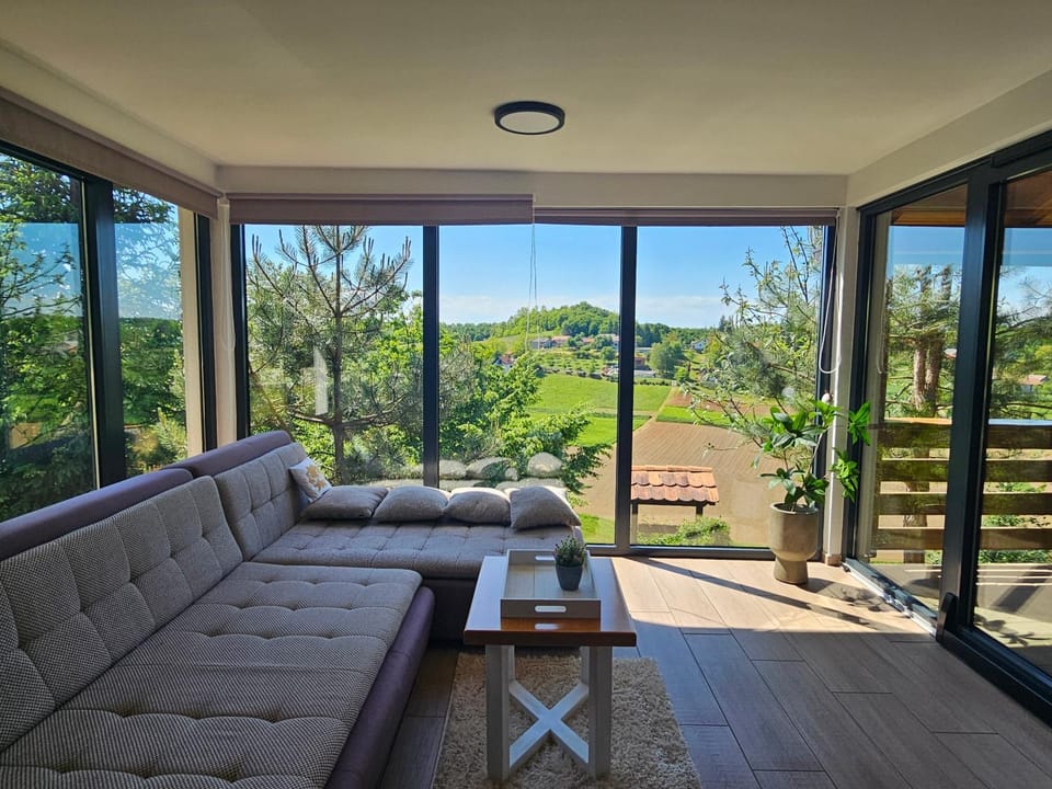 Communal lounge/ TV room, Spring, View (from property/room), View (from property/room), Living room, Seating area, Garden view, Garden view, Mountain view, River view, River view