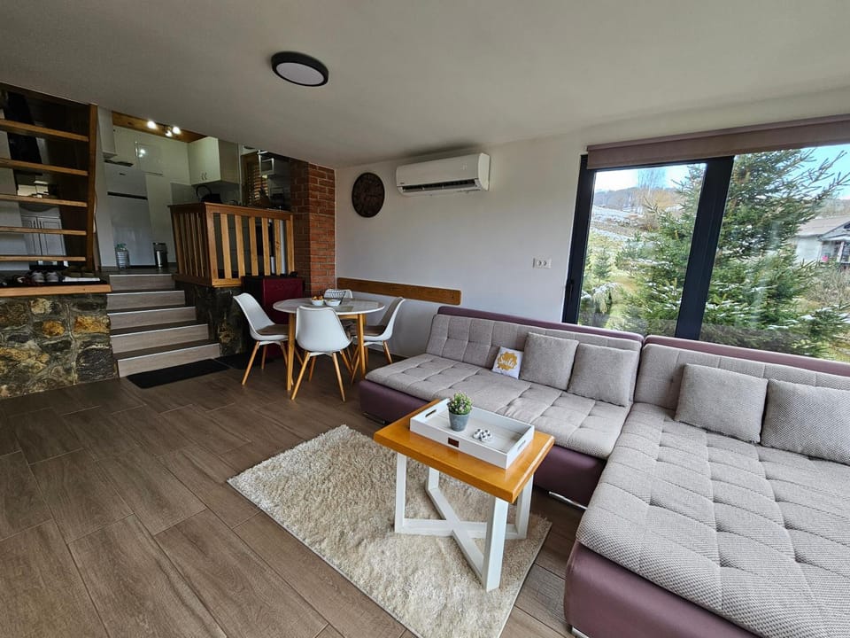 View (from property/room), Living room, Seating area, Dining area, air conditioner