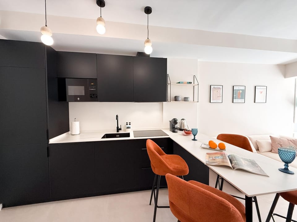 Kitchen or kitchenette, Living room, Dining area