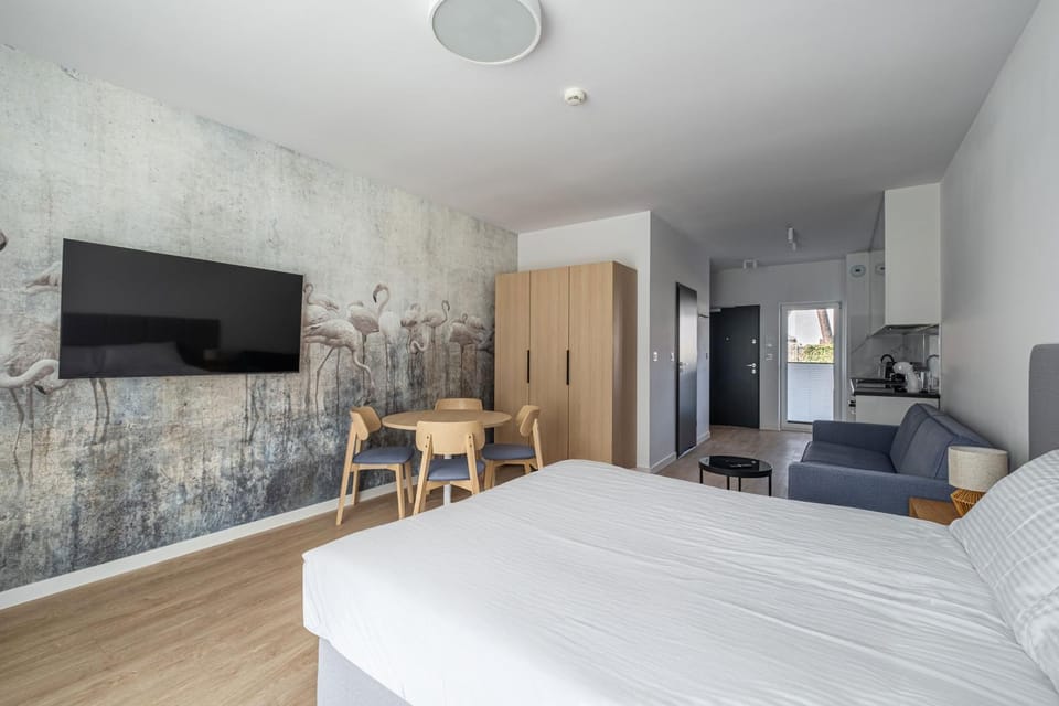 Bed, TV and multimedia, Photo of the whole room, wardrobe