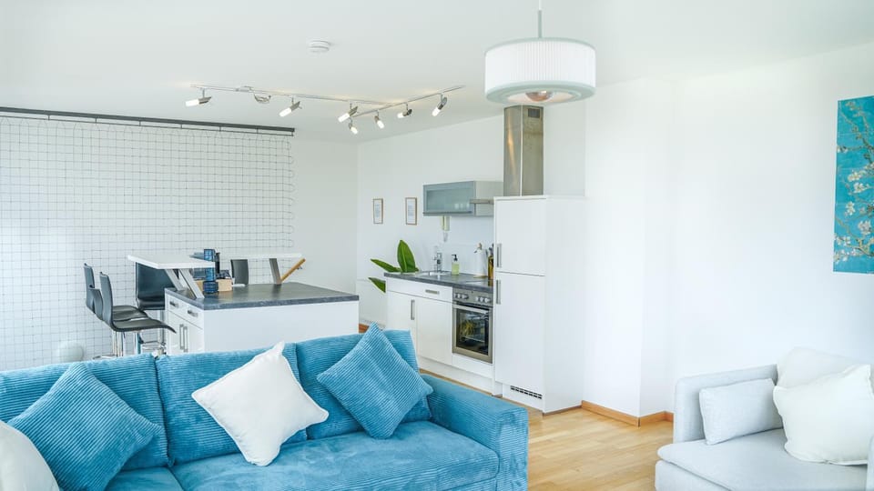 Kitchen or kitchenette, Living room, Seating area, Dining area, oven, stove