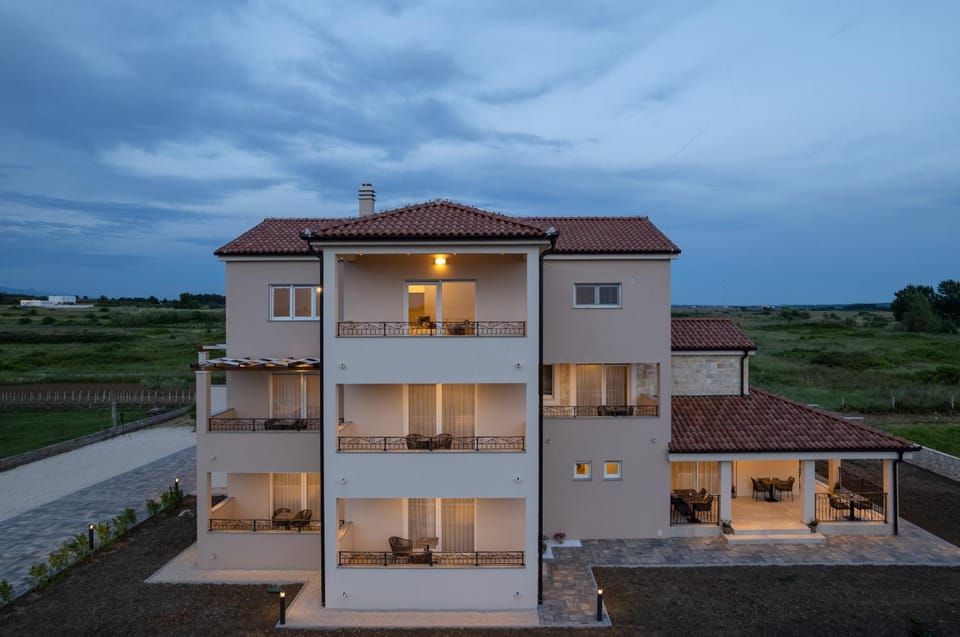 Property building, Night, Quiet street view