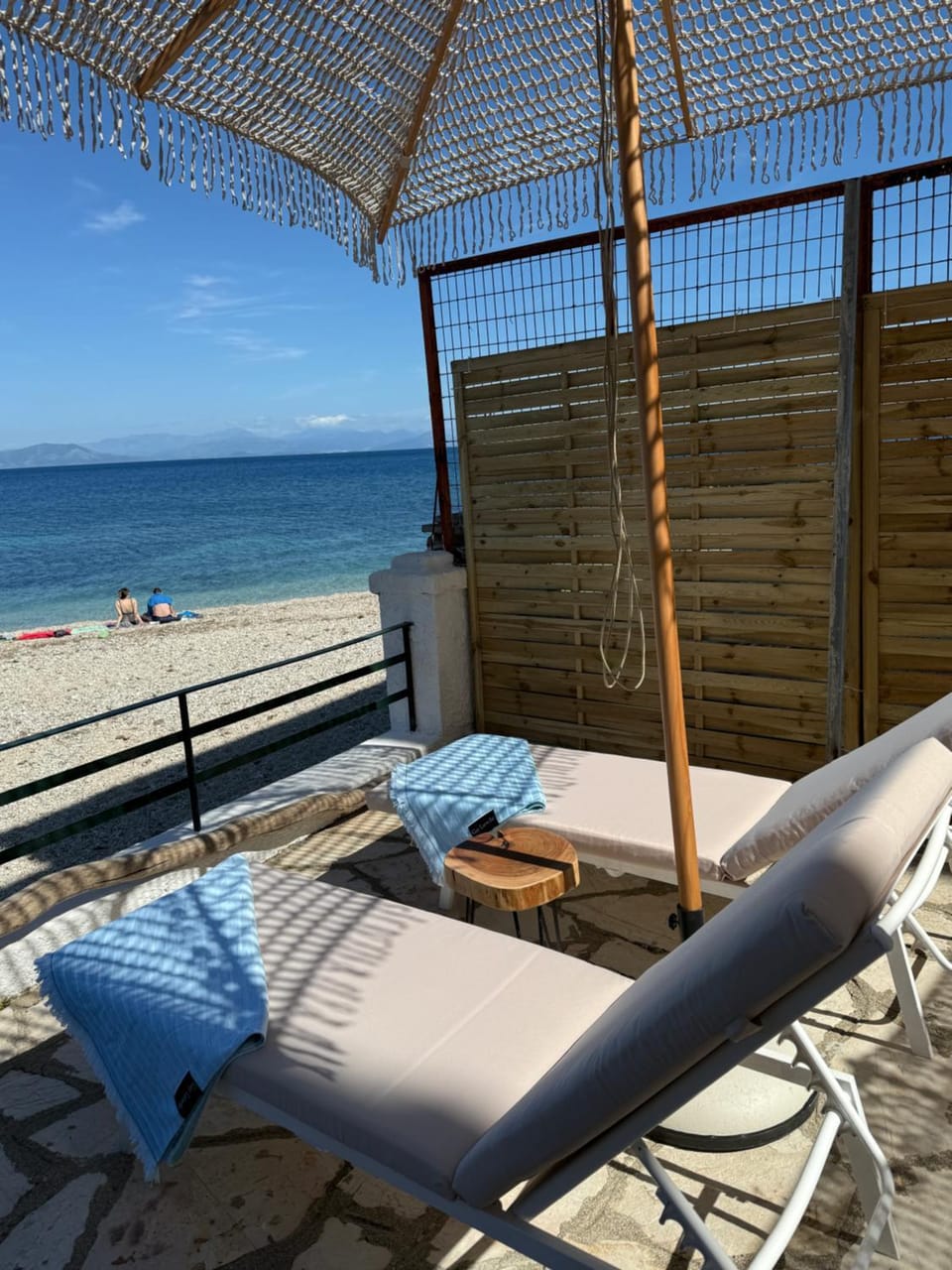 Patio, Beach, Sea view, sunbed