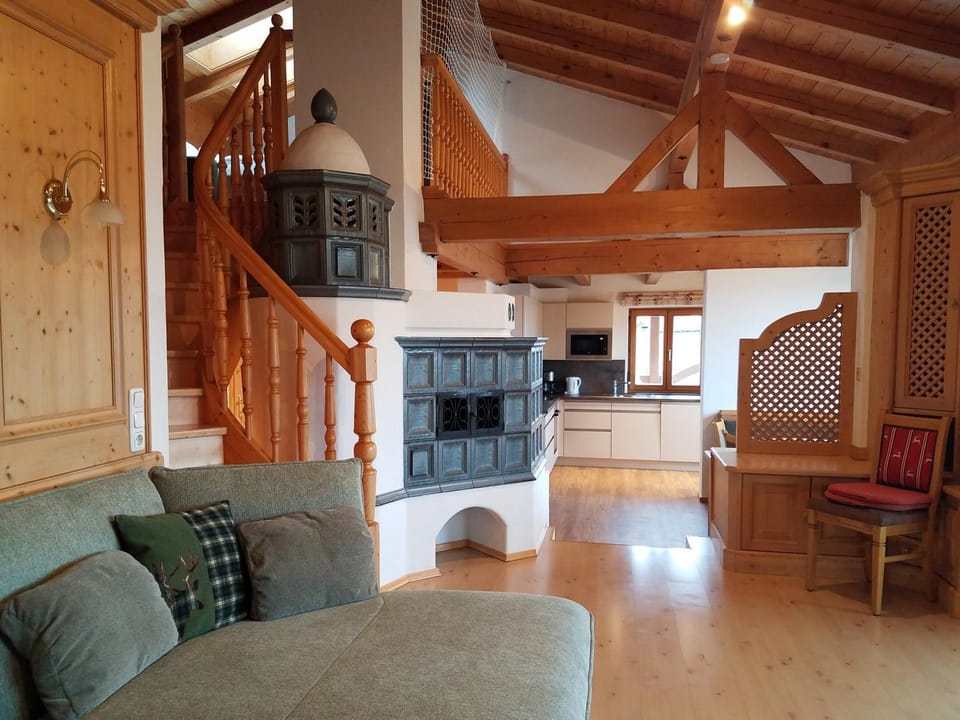 Living room, fireplace