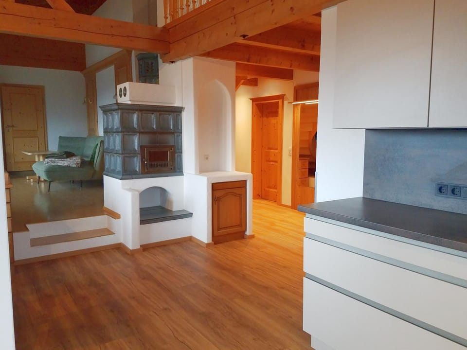 Living room, fireplace