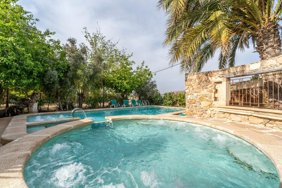 Property building, Living room, Swimming pool