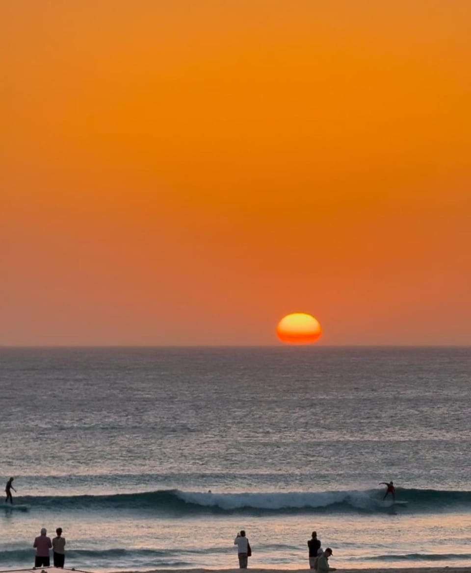Beach, Sea view, Sunset