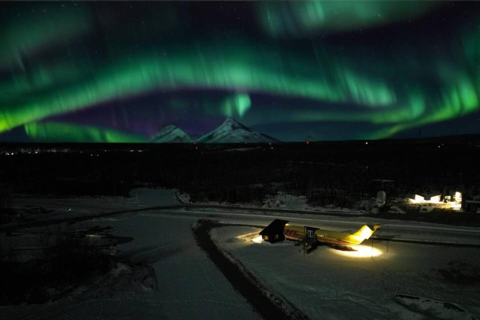 Night, Natural landscape, Winter