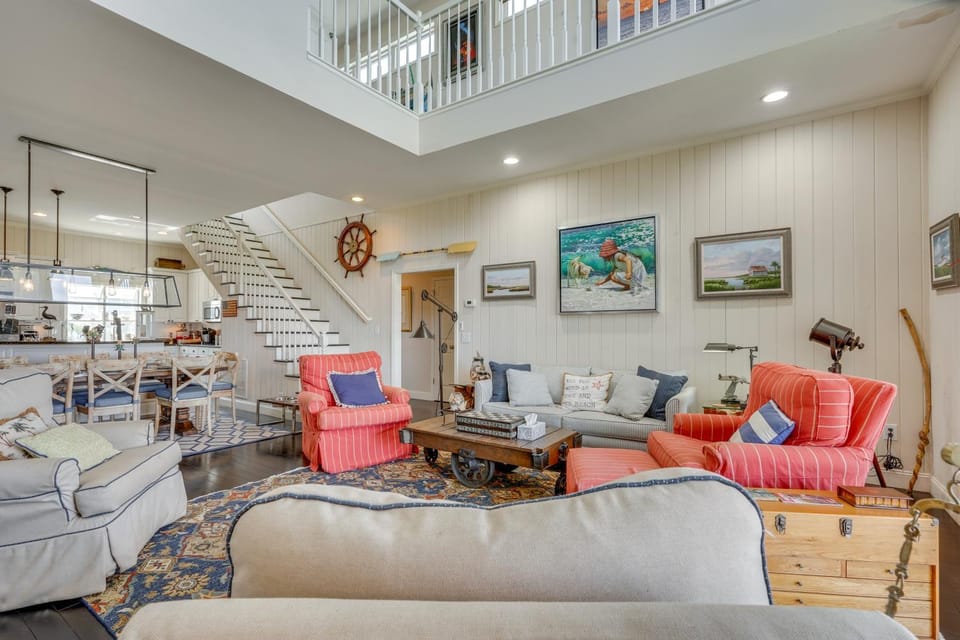 Marina & Golf Course Views: Edisto Island Home House in Edisto Beach