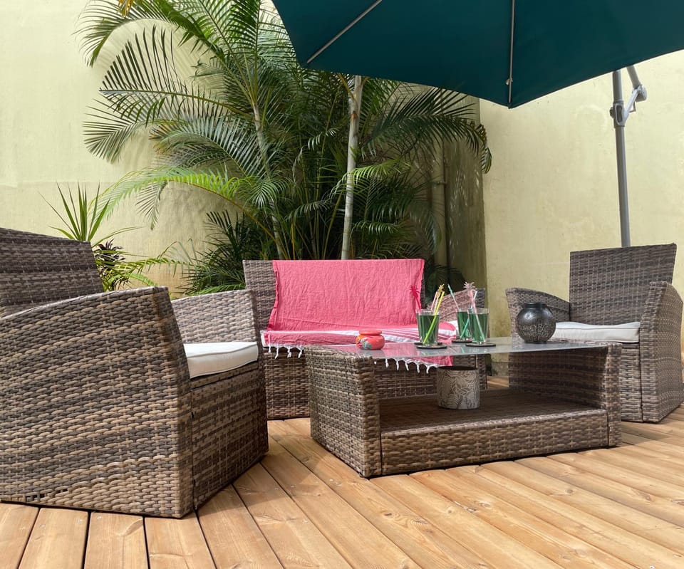 Patio, Living room, Seating area