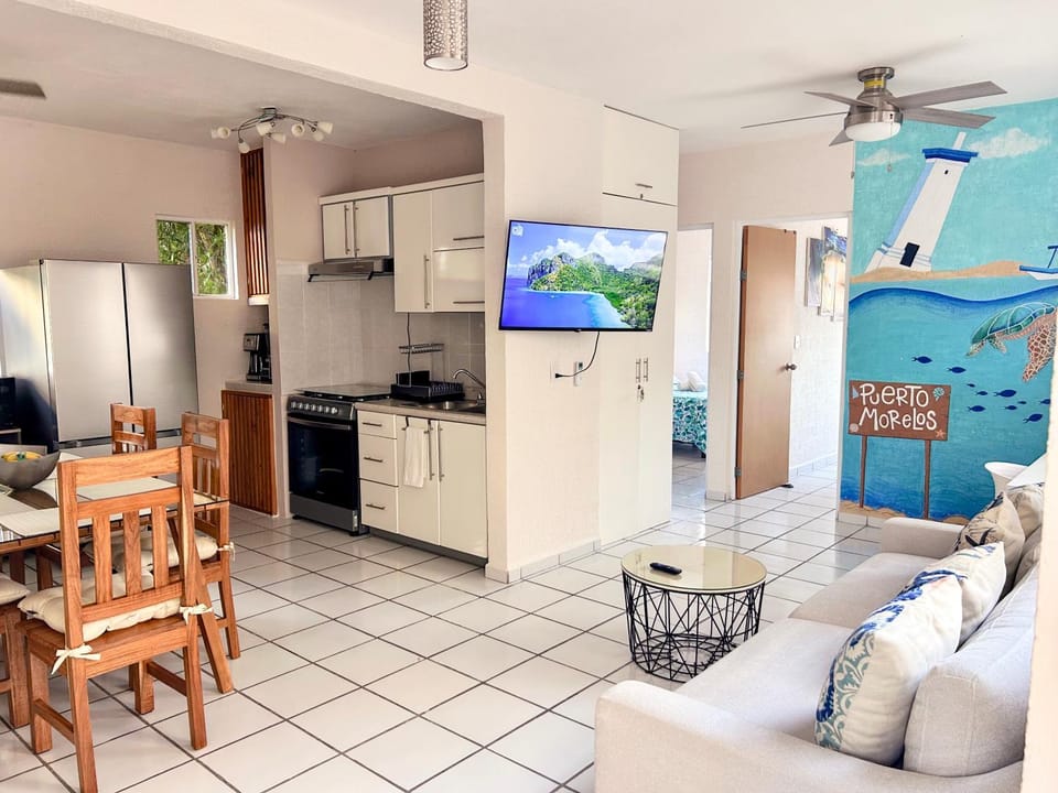Kitchen or kitchenette, Living room, Evening entertainment, air conditioner