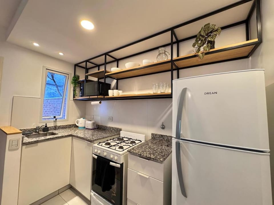 Kitchen or kitchenette, toaster