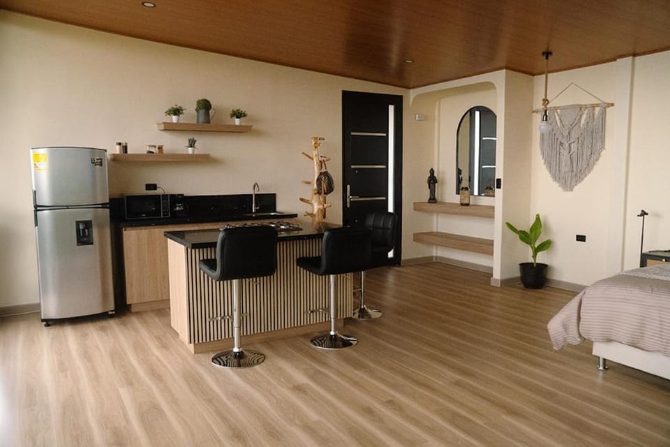 Kitchen or kitchenette, minibar