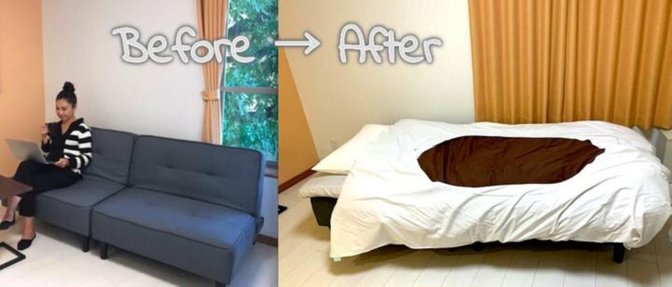 Bed, Living room, Bedroom