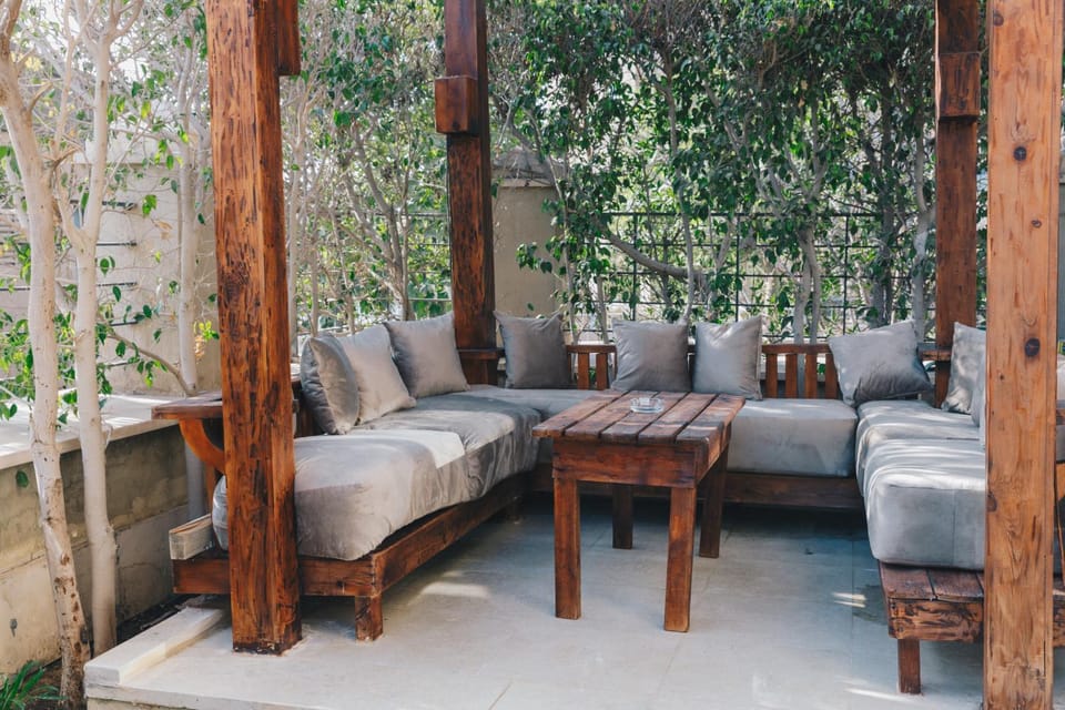 Patio, Day, Garden, View (from property/room), Balcony/Terrace, Living room, Seating area, Garden view
