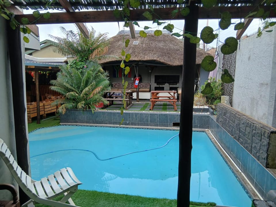 Patio, Day, Garden, Garden view, Pool view, Swimming pool, sunbed