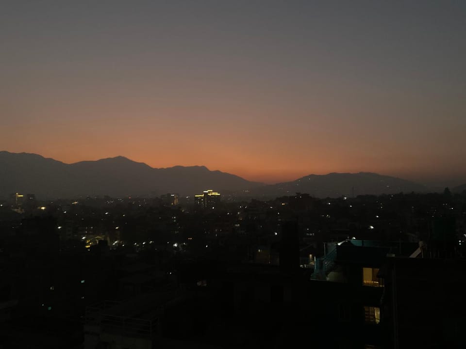 Natural landscape, View (from property/room), City view, Sunset