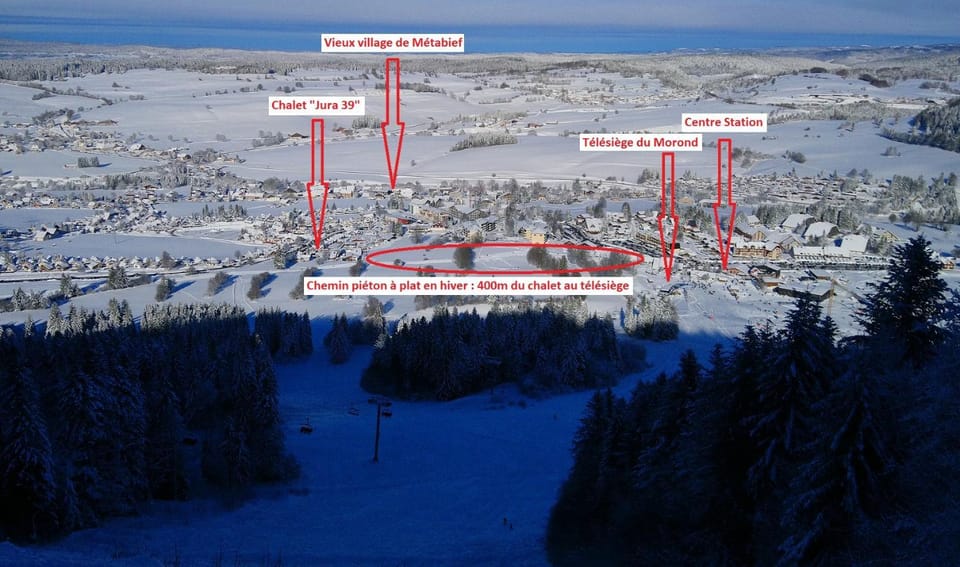 Natural landscape, Bird's eye view, Winter, Location