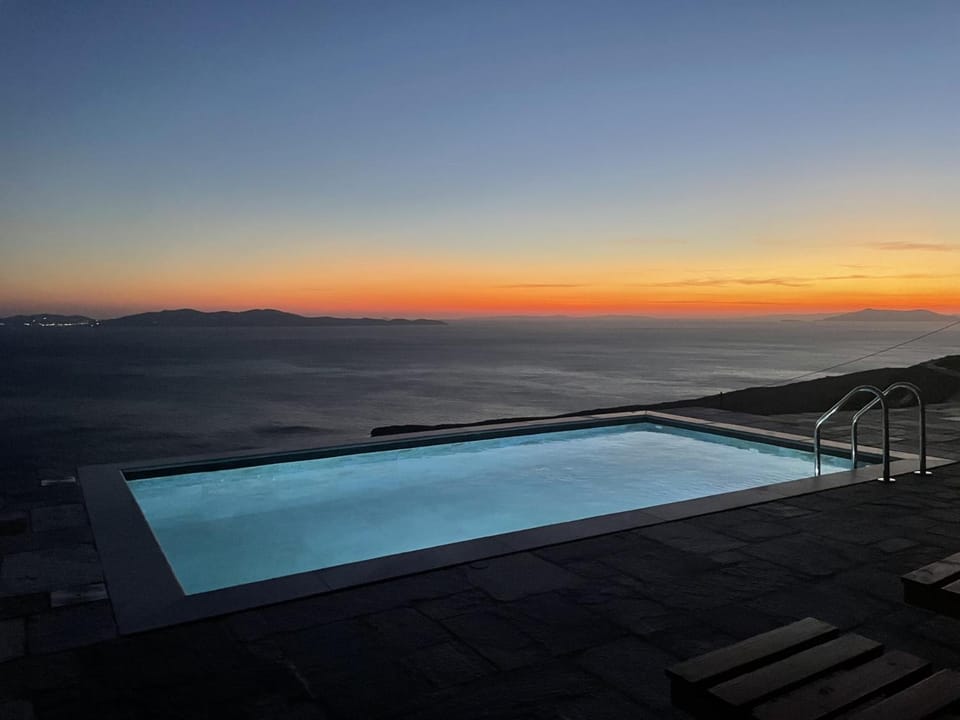 Pool view, Sea view, Sunset