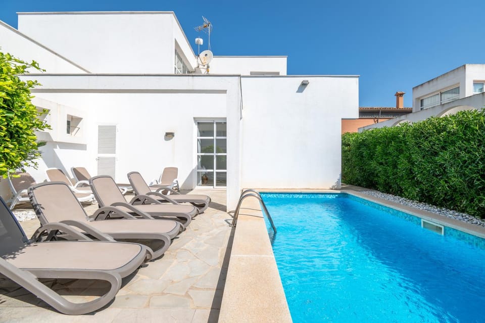 Property building, Living room, Swimming pool
