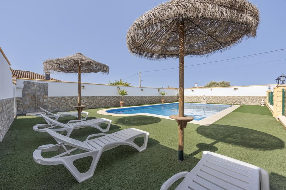 Property building, Living room, Swimming pool