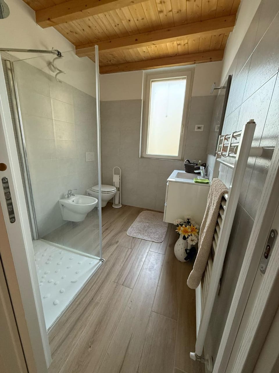Shower, Toilet, Bathroom, towels