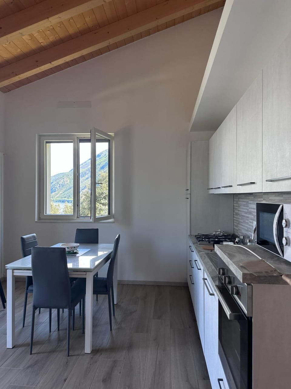 Kitchen or kitchenette, Dining area, minibar, stove