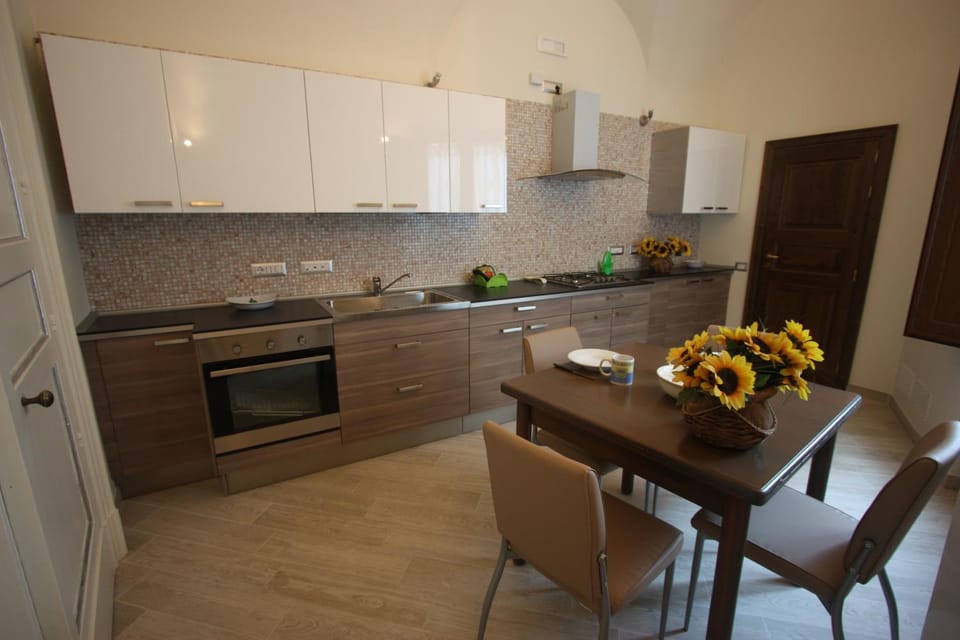 Kitchen or kitchenette, Living room, Dining area, stove