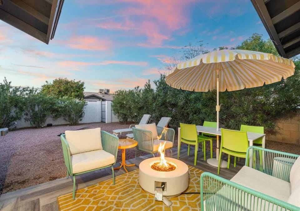 Property building, Patio, Garden, Seating area
