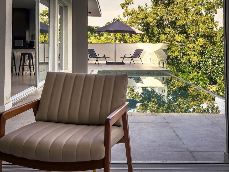 Living room, Pool view