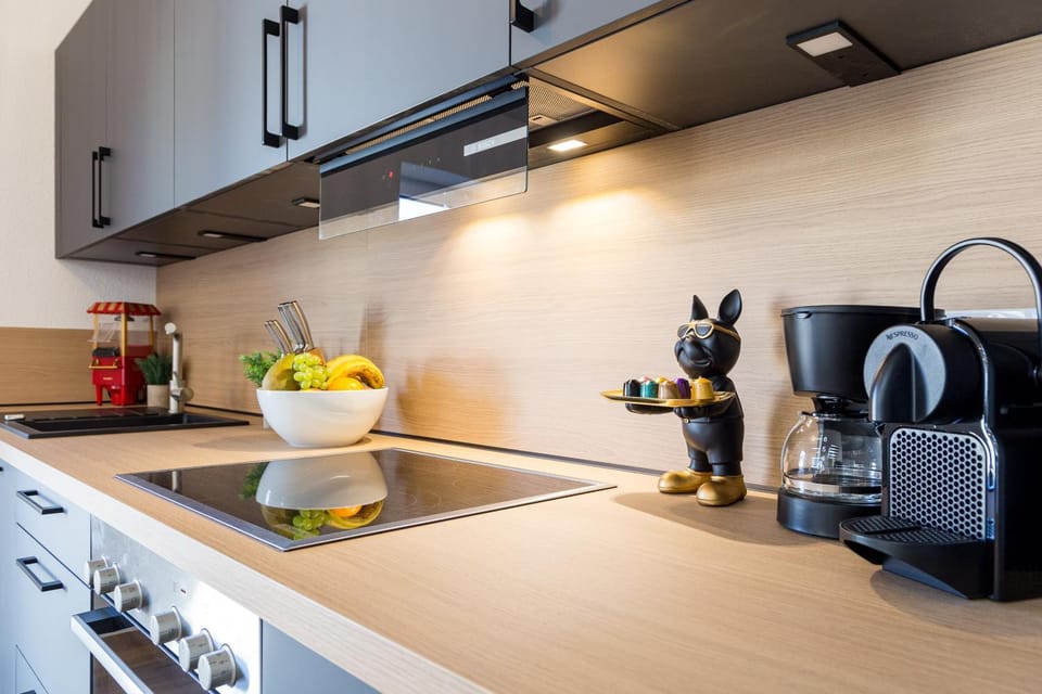 Coffee/tea facilities, stove, toaster