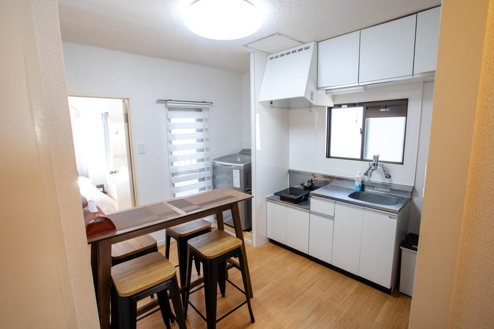 Kitchen or kitchenette, Living room, Dining area