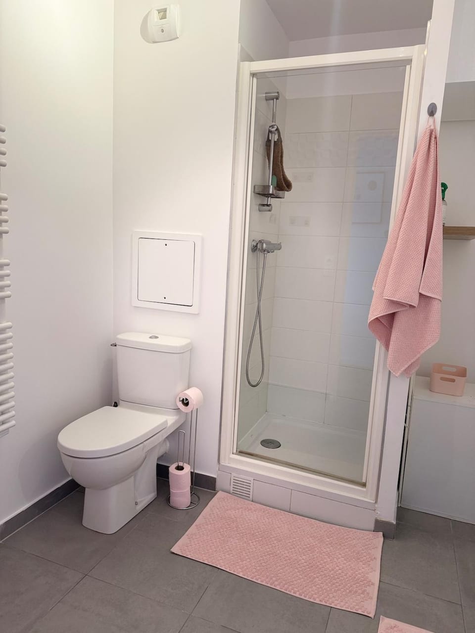 Shower, Toilet, Bathroom, bidet, towels