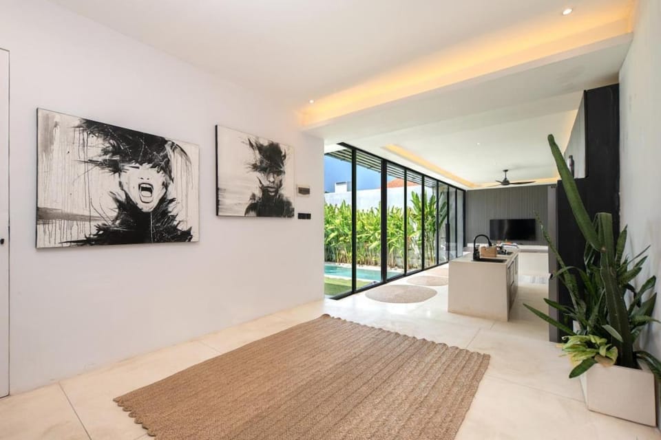 TV and multimedia, Living room, Seating area, Pool view, Swimming pool