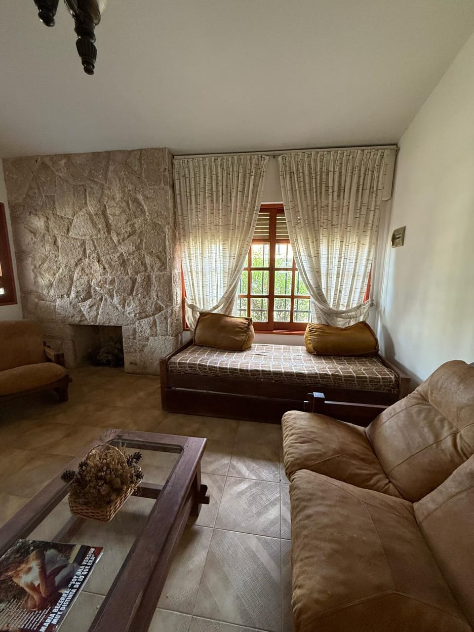 Living room, fireplace