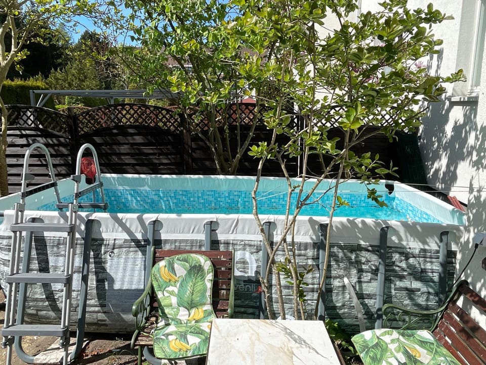 Patio, Natural landscape, Garden, Garden, Swimming pool