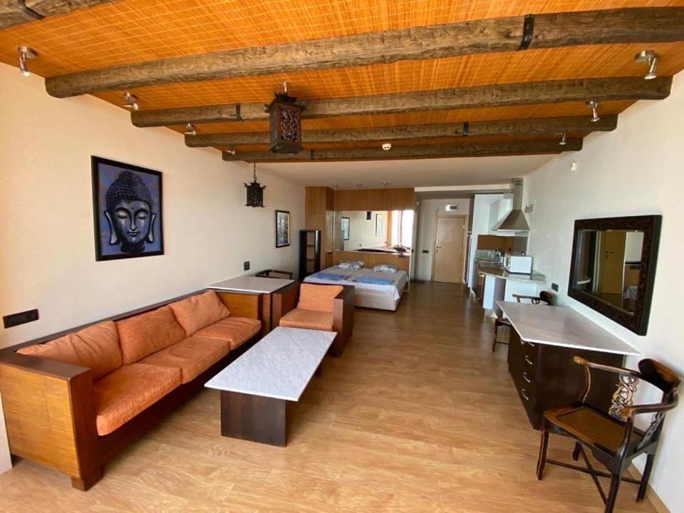 Bed, Kitchen or kitchenette, Living room, Photo of the whole room, Seating area, Dining area, Bedroom