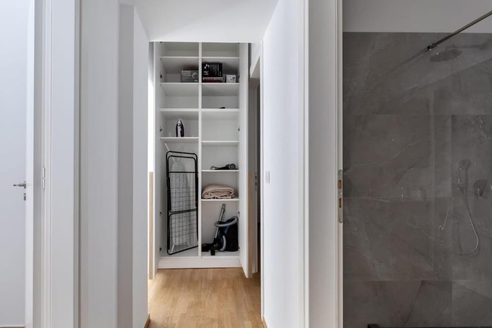 Bedroom, flat iron, hair dryier, wardrobe