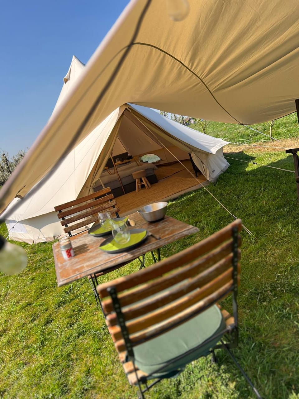 Glamping Verger de la Marsale Luxury tent in Wallonia, Belgium