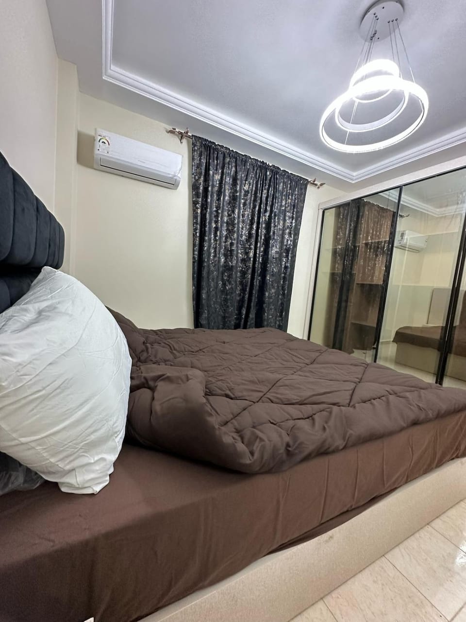 Bed, locker, wardrobe, air conditioner