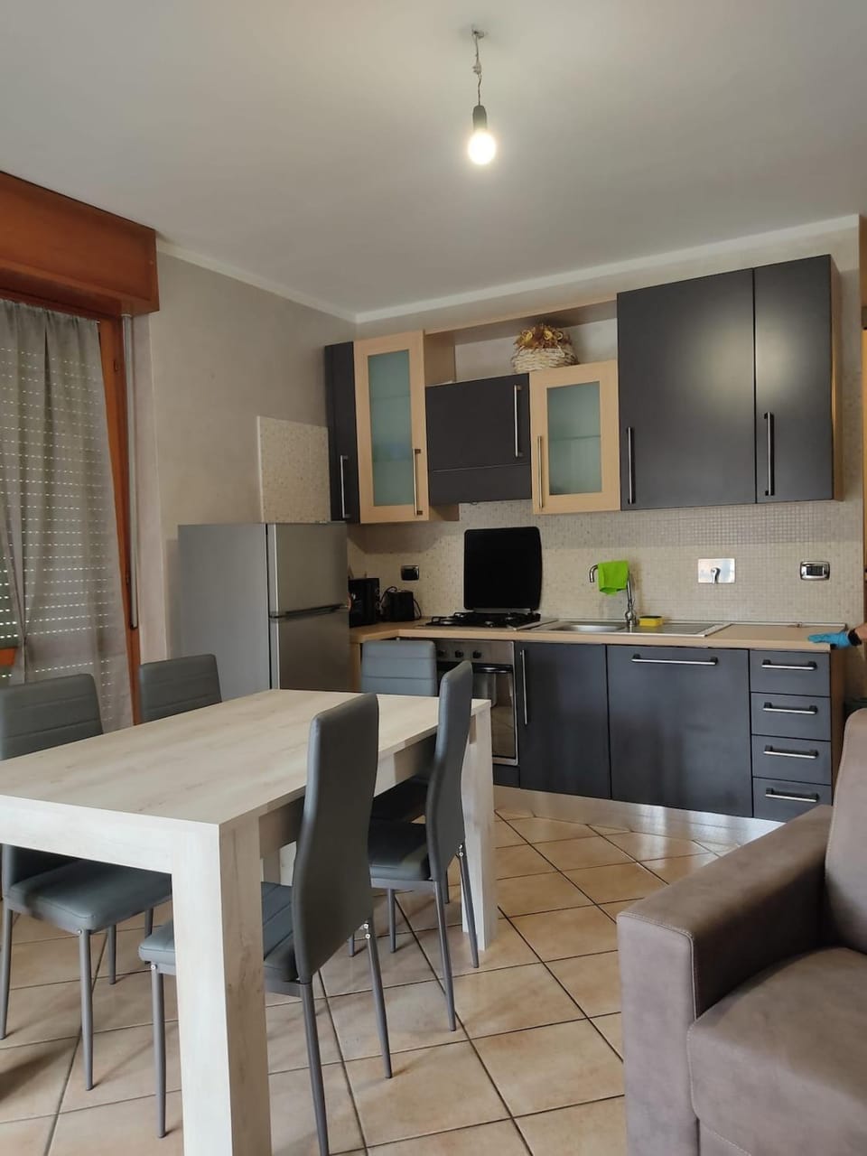 Kitchen or kitchenette, Living room, Dining area