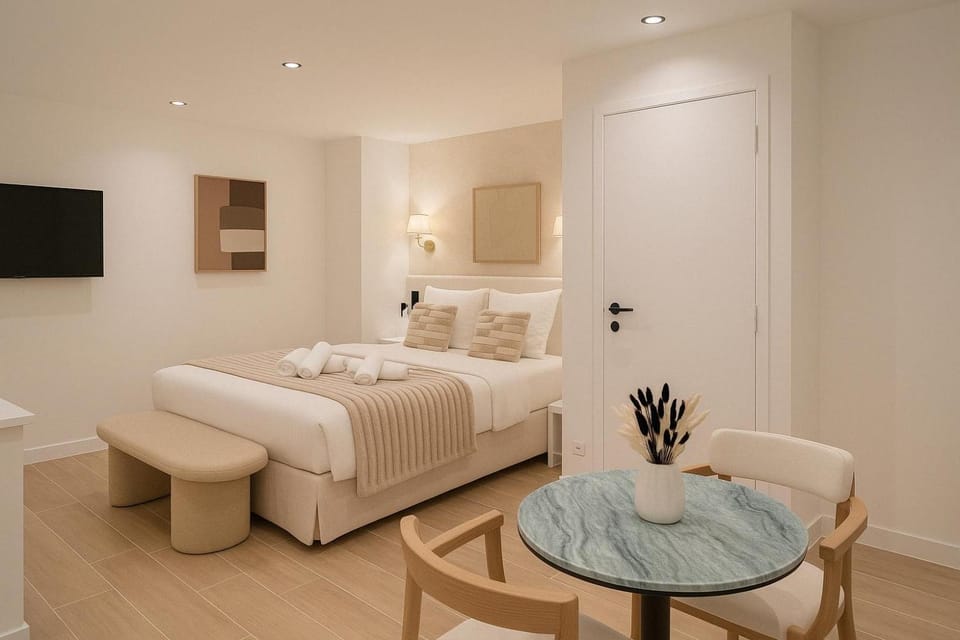Bed, Living room, Photo of the whole room
