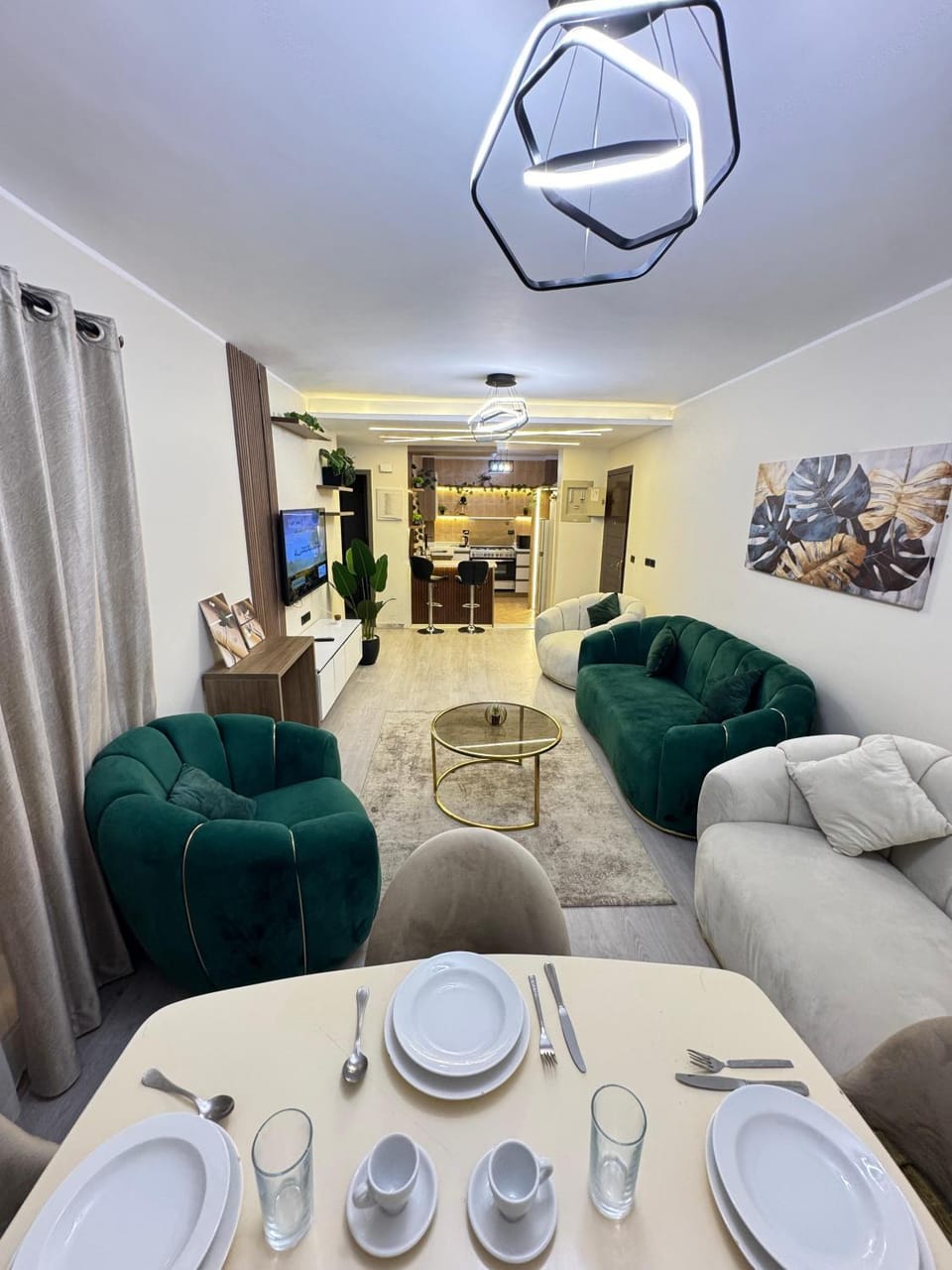 Living room, Seating area, Dining area