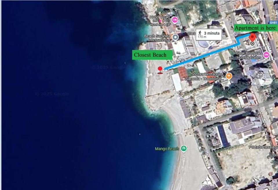 Day, Neighbourhood, Natural landscape, Bird's eye view, Beach, City view, Sea view, Street view, Location