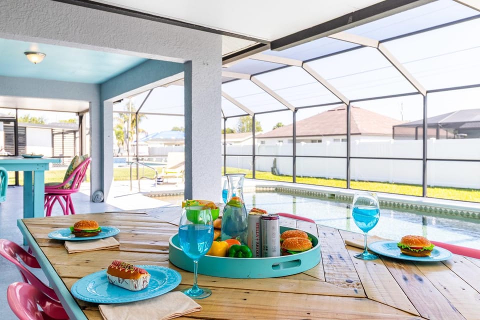 Heated Pool, Lanai, Grill and Games - Villa Sandy Cheeks - Roelens Vacations House in Cape Coral