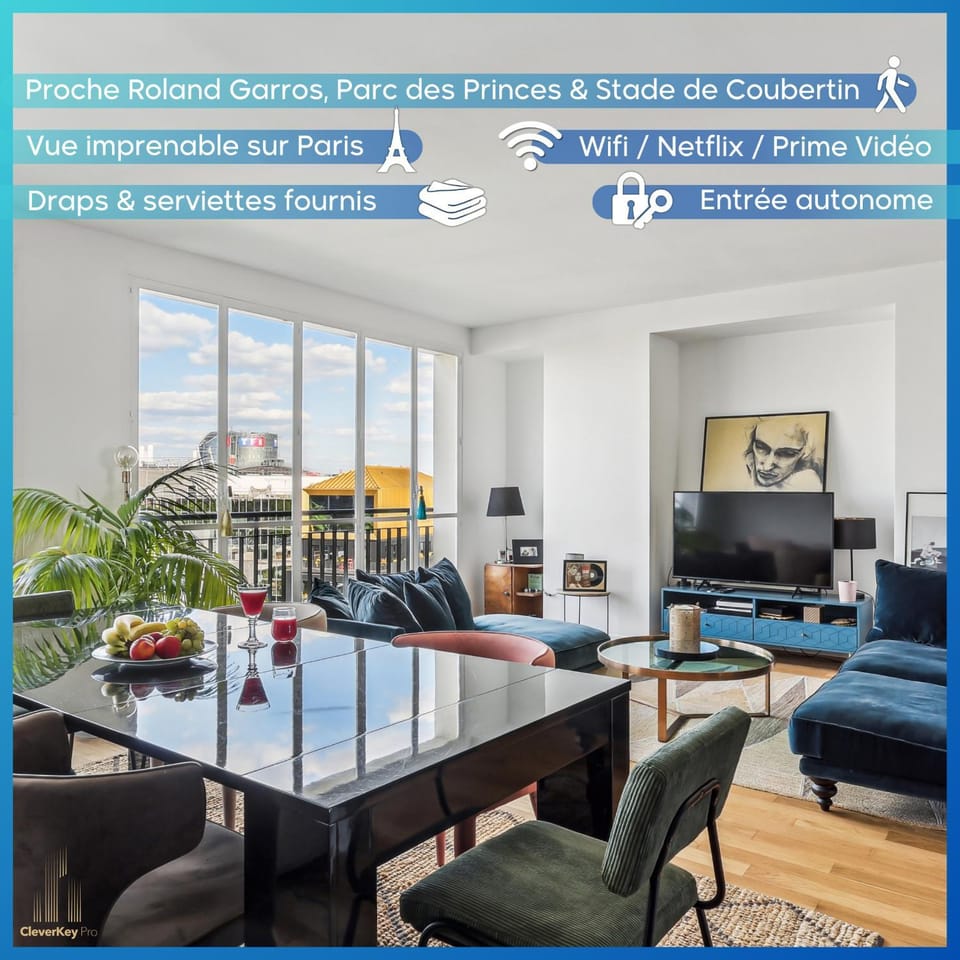 Appartement vue sur TOUT Paris ! Apartment in Issy-les-Moulineaux