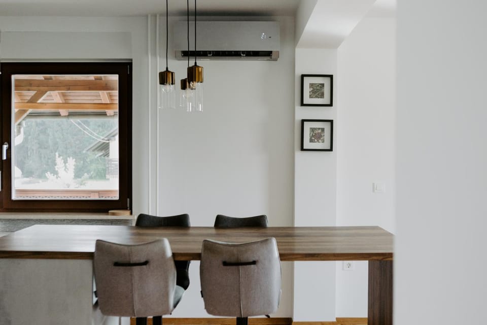 Dining area, air conditioner