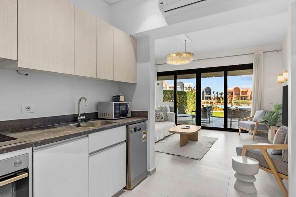 Living room, kitchen