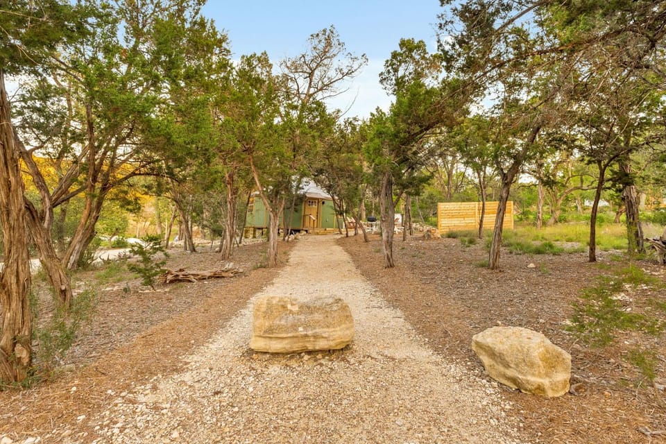Voyager Yurt Cabin in Hill Country Luxury w Hot Tub Cabin in Canyon Lake
