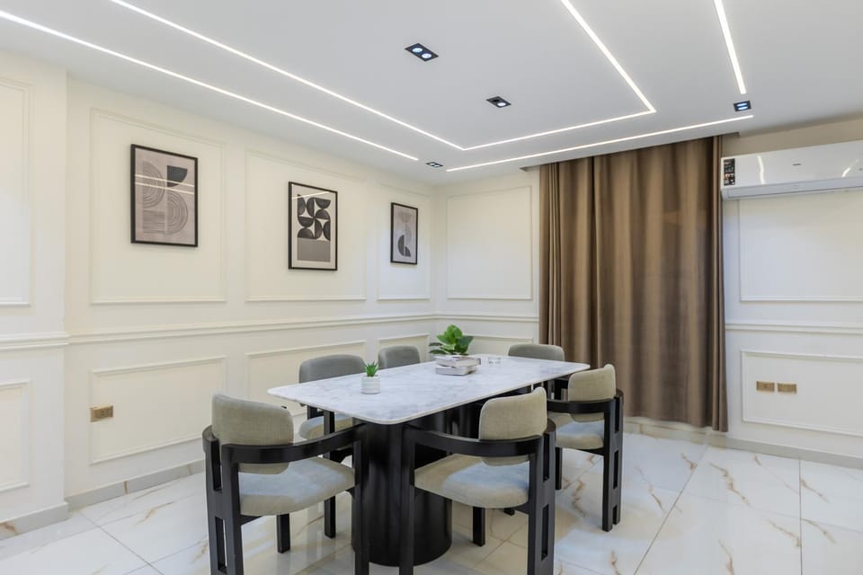 Dining area, air conditioner